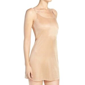 Spanx Light Control Semi Sheer Slip Dress, Size Medium, Nude Tan Neutral